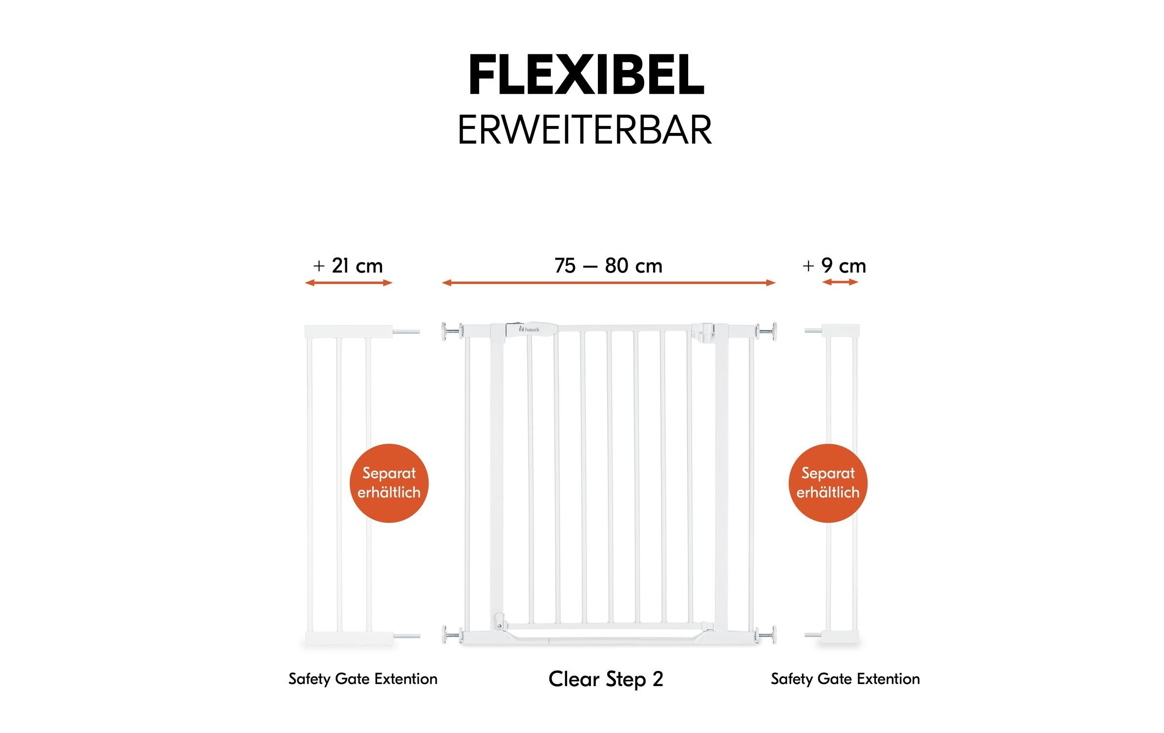Hauck Türschutzgitter »Clear Step 2 Dark Grey«