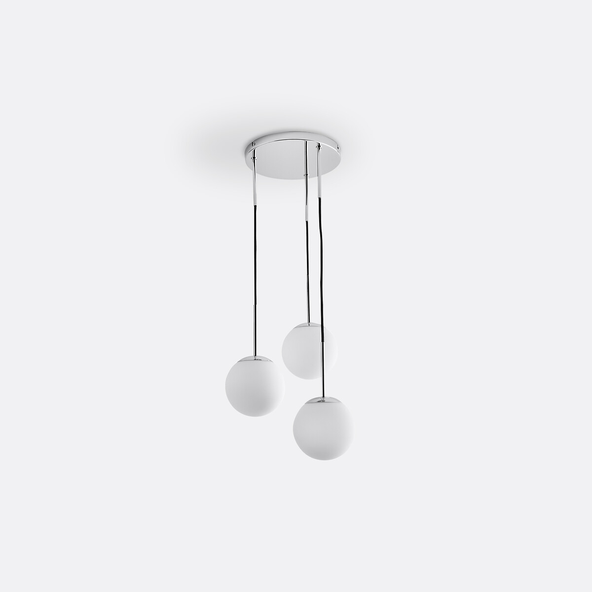 LA REDOUTE INTERIEURS<br>Luminária pendente em metal e opala, Theide