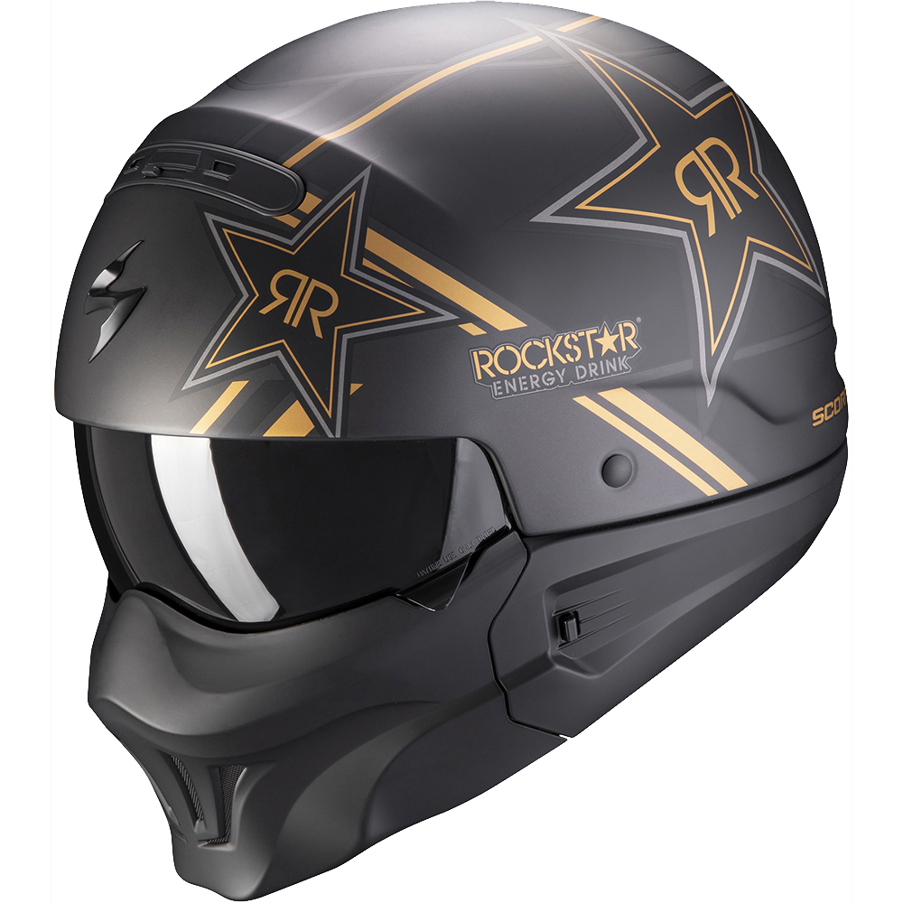 Scorpion - Casque Exo-Combat Evo Rockstar Noir Mat / Or