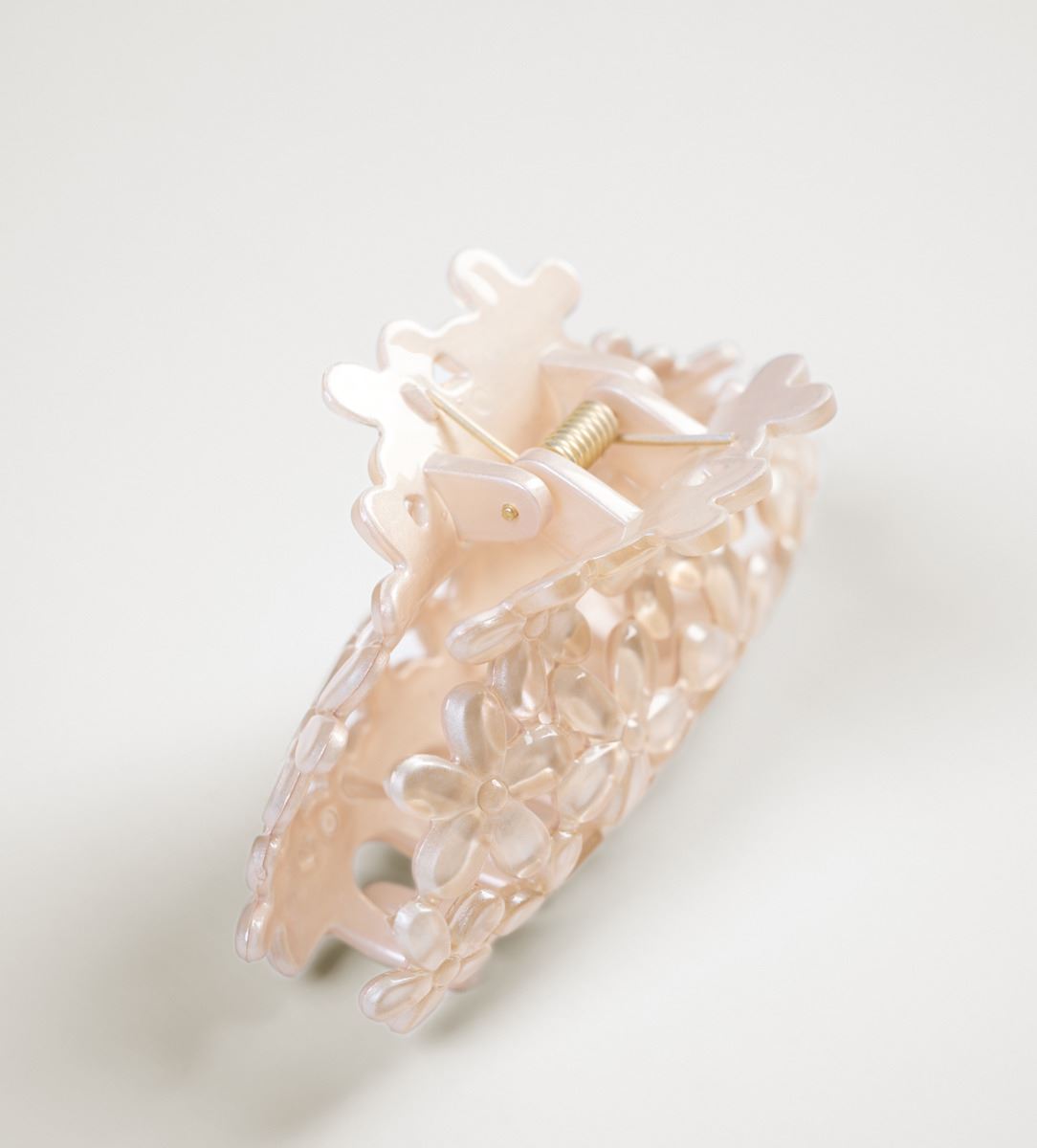 Hårklype beige - 4,5x9,7x4,3 cm