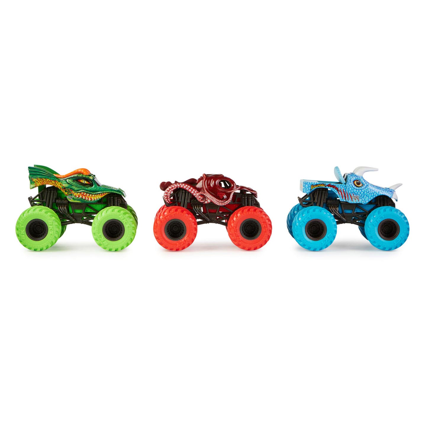 Monster Jam Charged Beasts Trucks, 3st., schaal 1:64