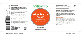 VitOrtho Vitamine D3 3000 IE Softgels 60ST