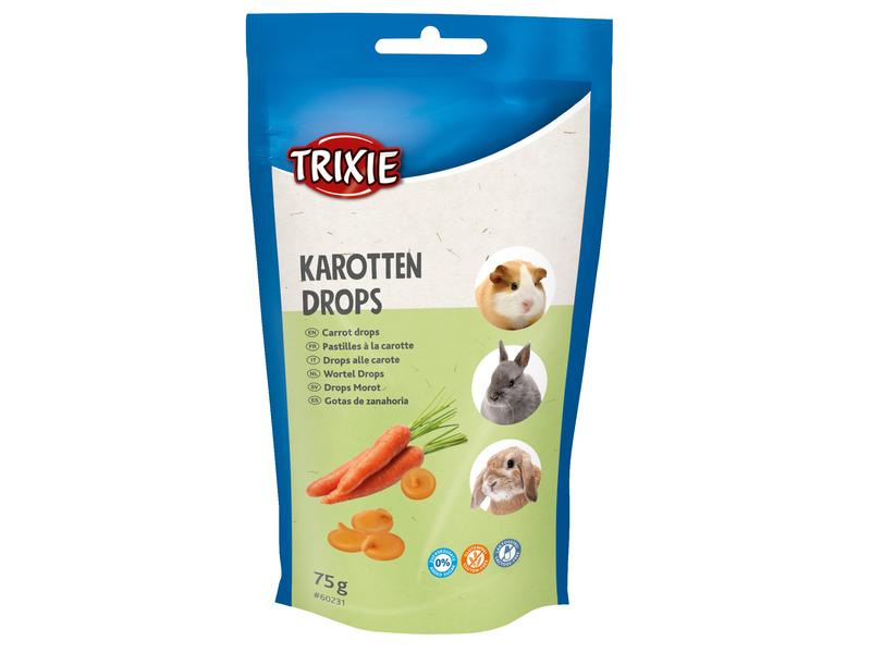 Trixie Vitamin-Drops Karotte, 75 g Karotten Drops für Kaninchen und Kleinnager