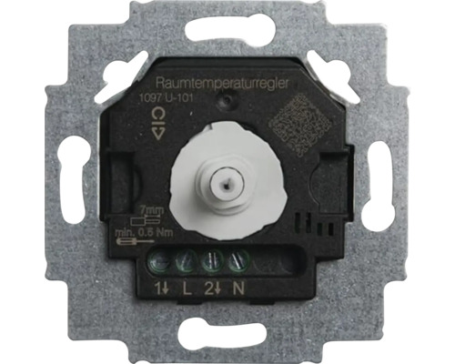 Busch-Jaeger 1097 U-101 Elektronische kamertemperatuurregelaar Inzetschakelaar Zwart