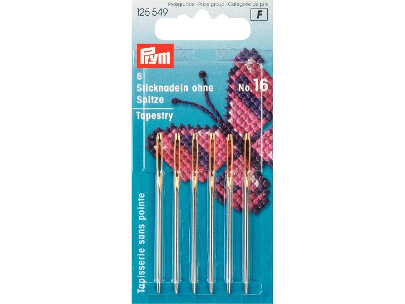 Prym Sticknadel Nr. 16, 6 Stück Nadeln geeignet für tolle Stickarbeiten