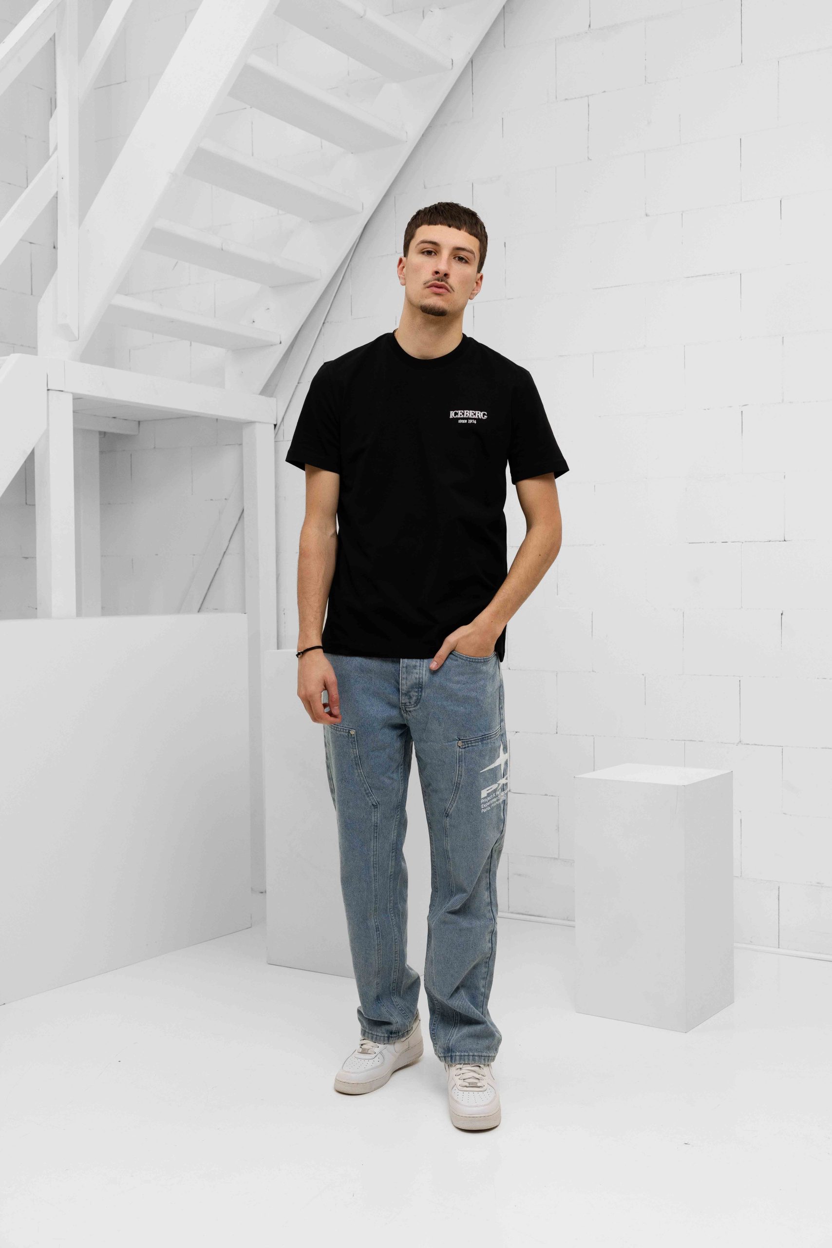 Iceberg 5D F046 Jersey T-Shirt Heren Zwart