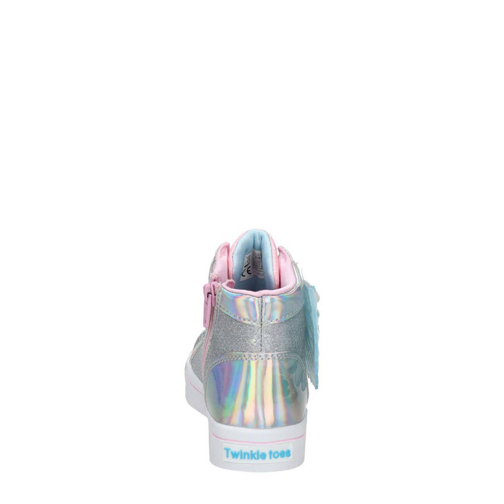 Skechers Twinkle Toeshoge sneakers met lichtjes zilver