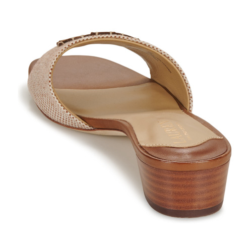 Lauren Ralph Lauren - FAY LOGO-SANDALS-FLAT SANDAL Cognac / Beige