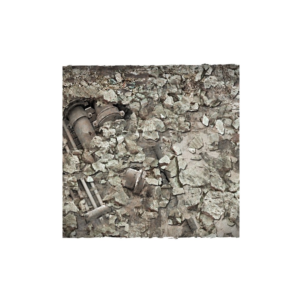 Terrain Mat Mousepad - Urban Ruins - 120x120