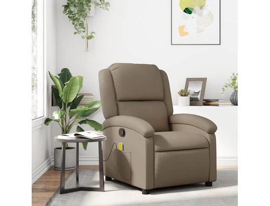 VIDAXL - Fauteuil Relaxation Fauteuil inclinable de massage - brun