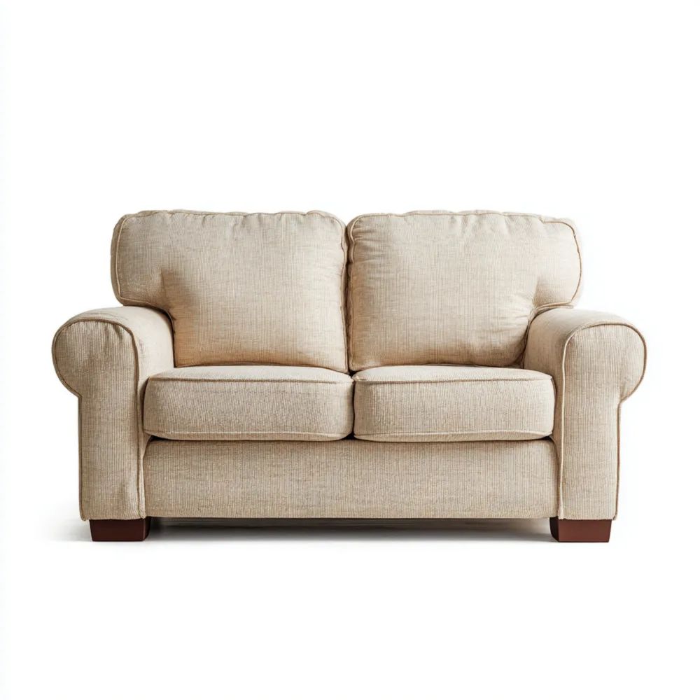 2-Sitzer-Sofa Stoff Beige 150x85x90 cm – Klassisches Design