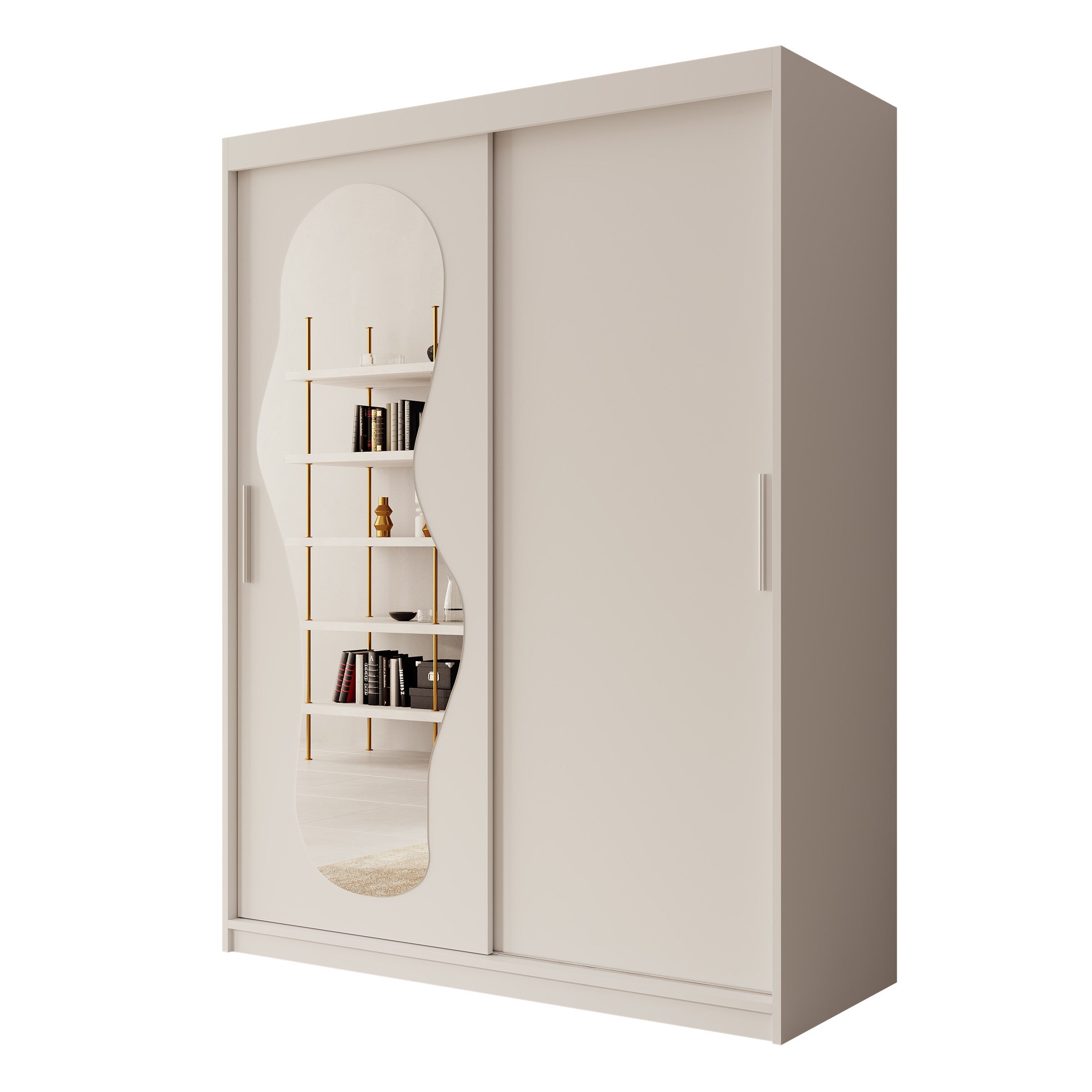 Ulysses - Kledingkast met schuifdeuren - Wit - 150x62x200 cm