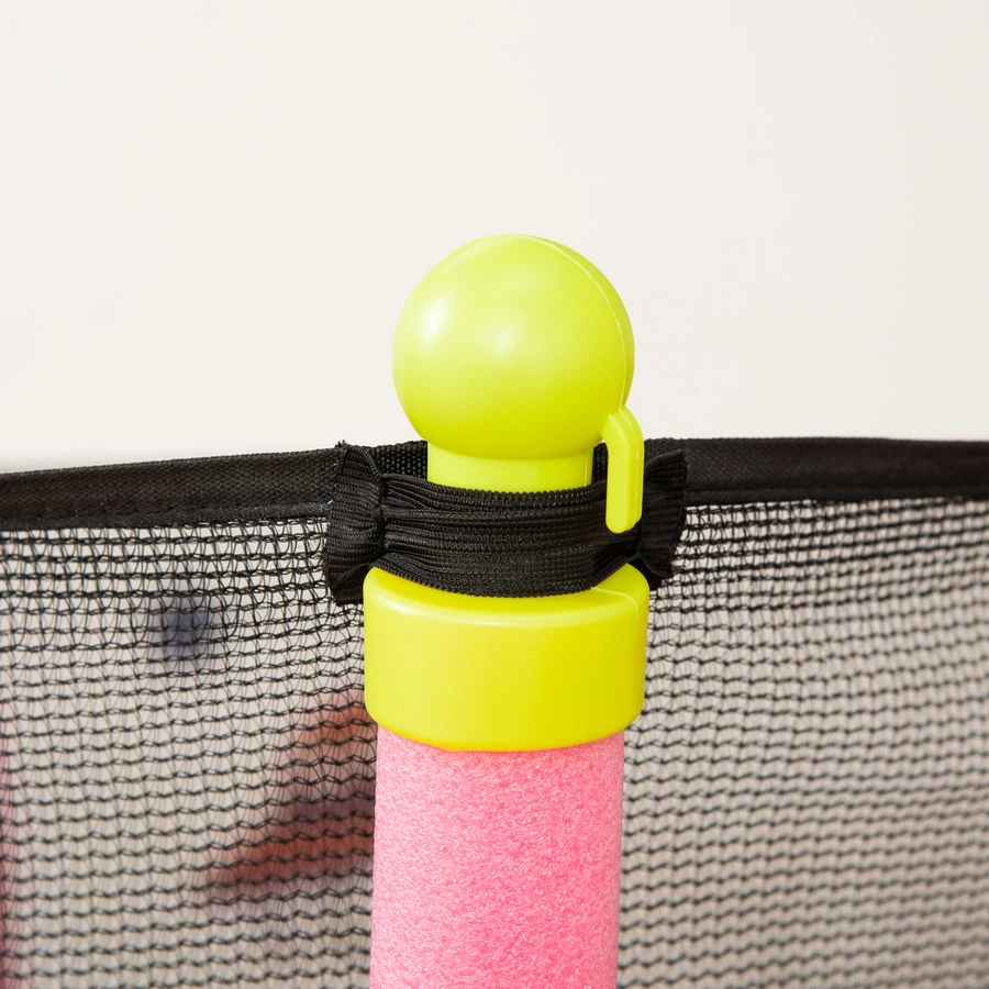 HOMCOM Trampolin mit Sicherheitsnetz schwarz, rosa