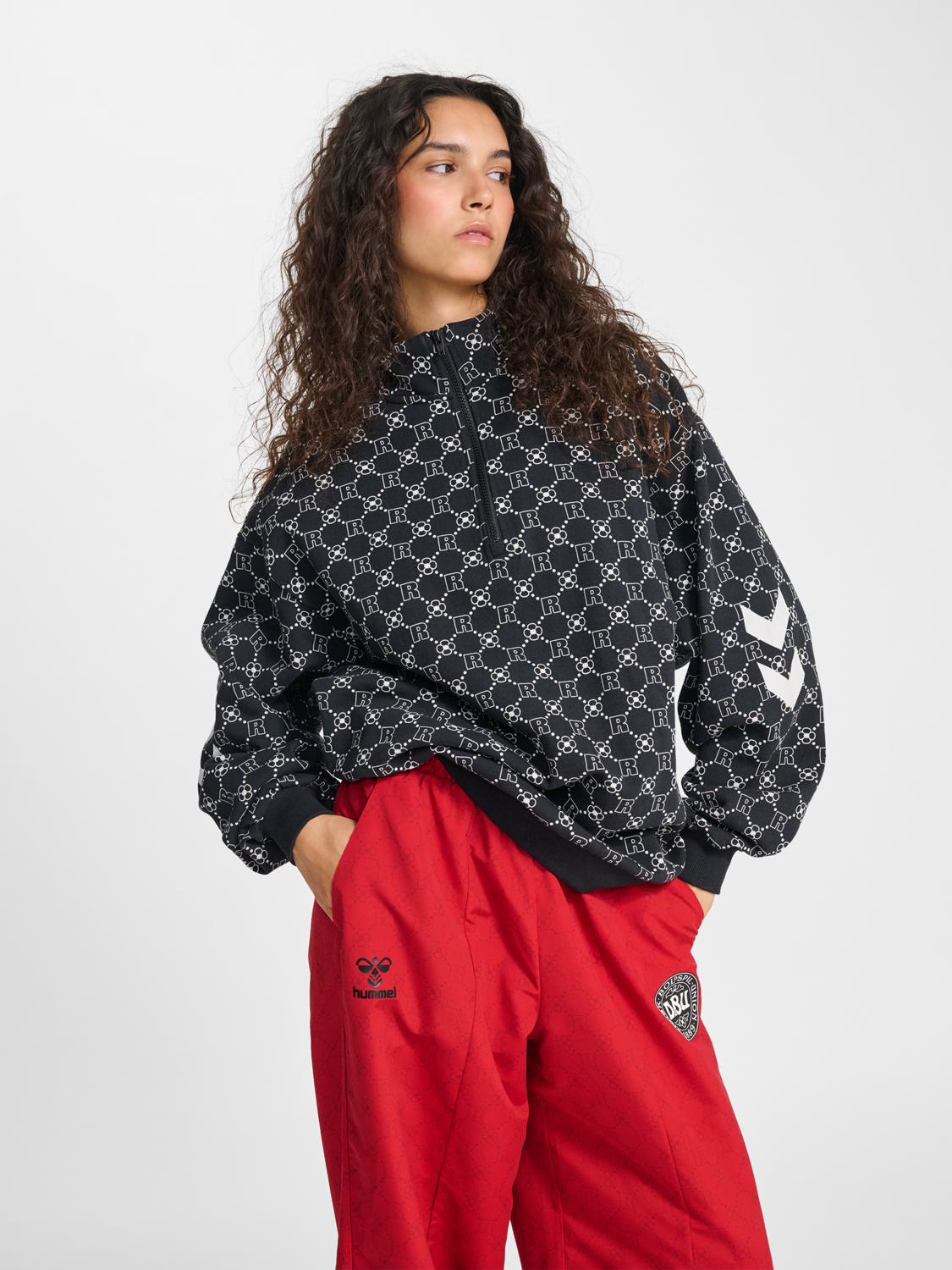 hmlOVERSIZED HALFZIP DBU ROTATE