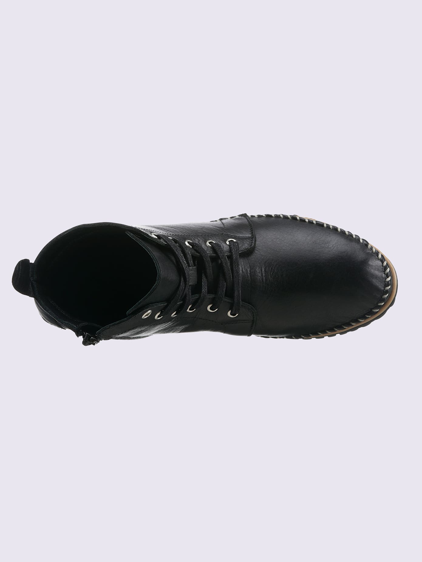 Bottines à lacets cuir nappa de vache
