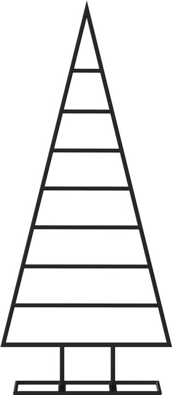 vidaXL - Kerstdecoratie - Zwart - Kerstboom 125 cm - Metaal