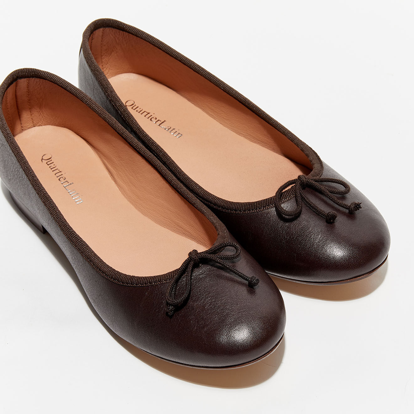Quartier Latin Ballerines en Cuir Nicole marron