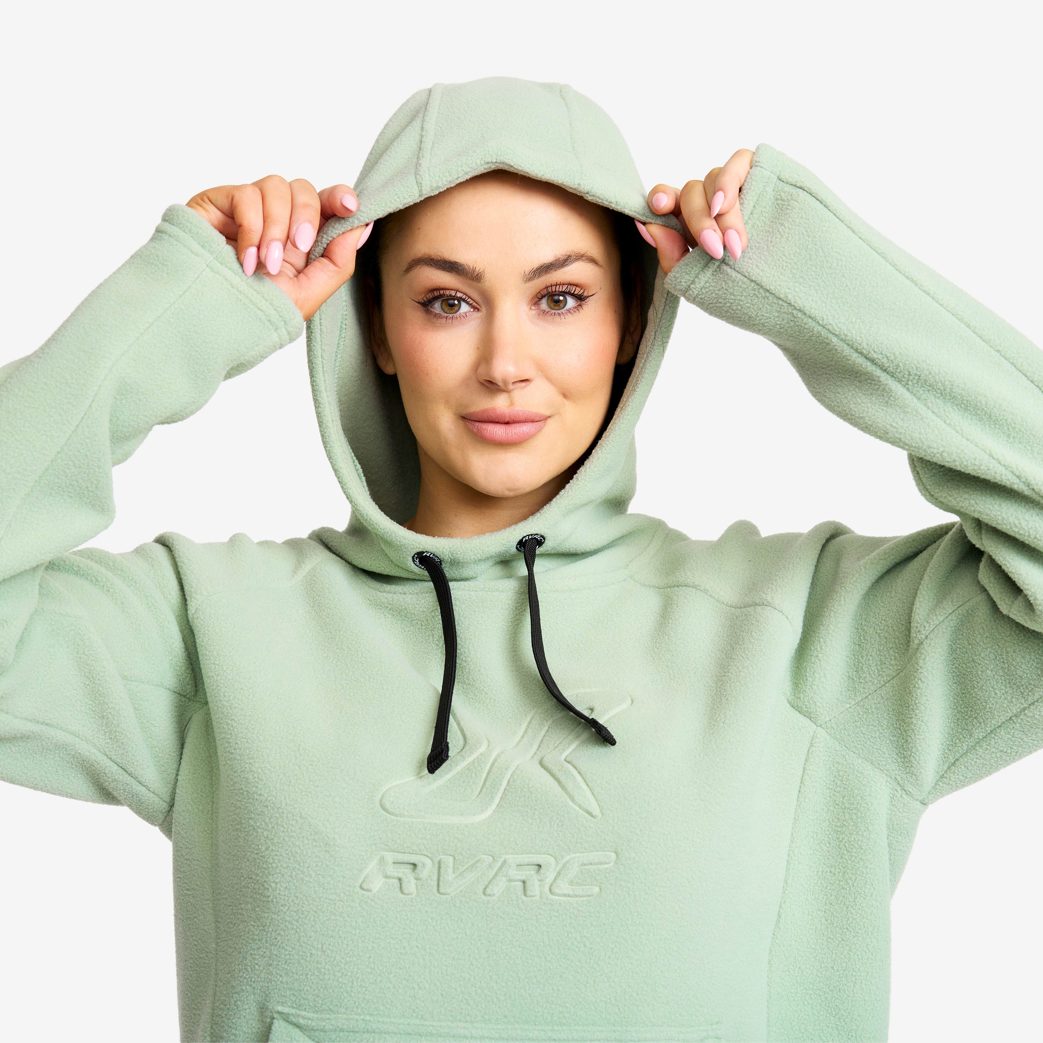 Polar Fleece Hoodie  Dame Iceberg Green