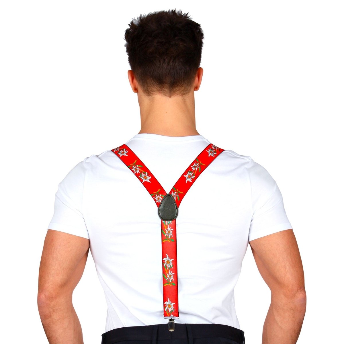Oktoberfest Bretels Rood Met Edelweiss