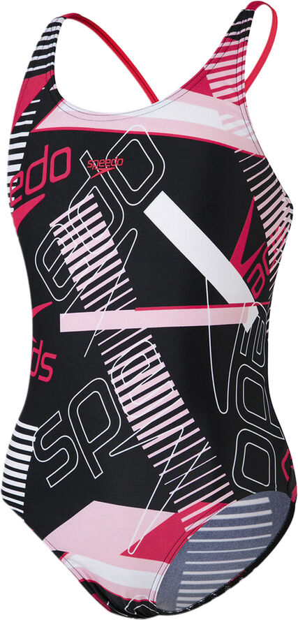Speedo Allover Tieback badedragt Sort