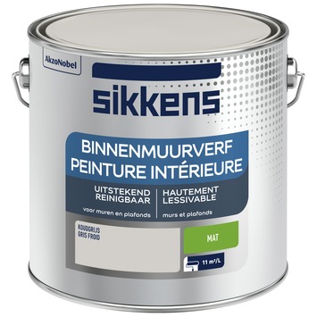 Sikkens muurverf binnen mat koudgrijs 2,5 liter