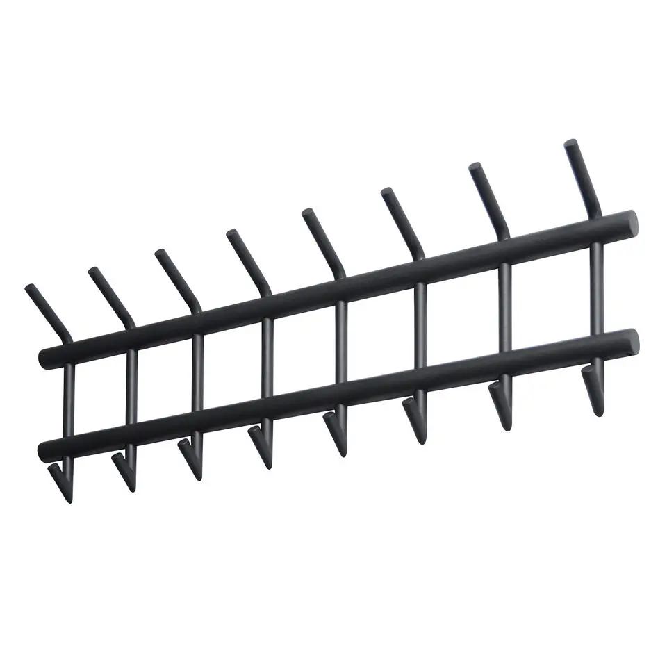 Hoyz - Kapstok Industrieel met 19 Haken - Grijs - Wandkapstok 90cm Breed