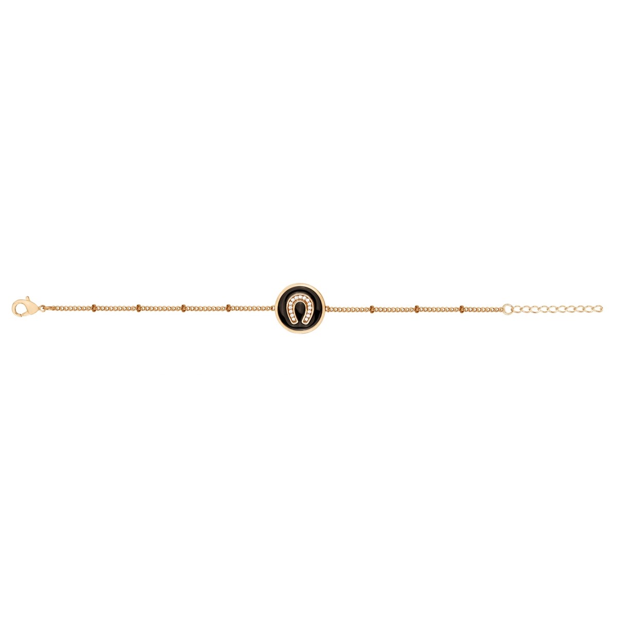 Bracelet en Plaqué Or avec oxyde de zirconium blanc