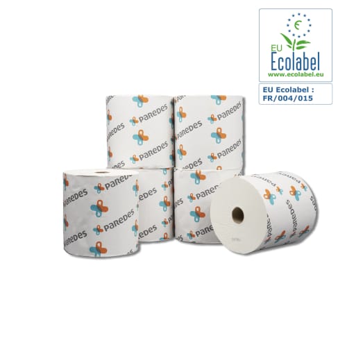 Essuie-mains rouleau Paredes blanc 200m Ecolabel sans embout