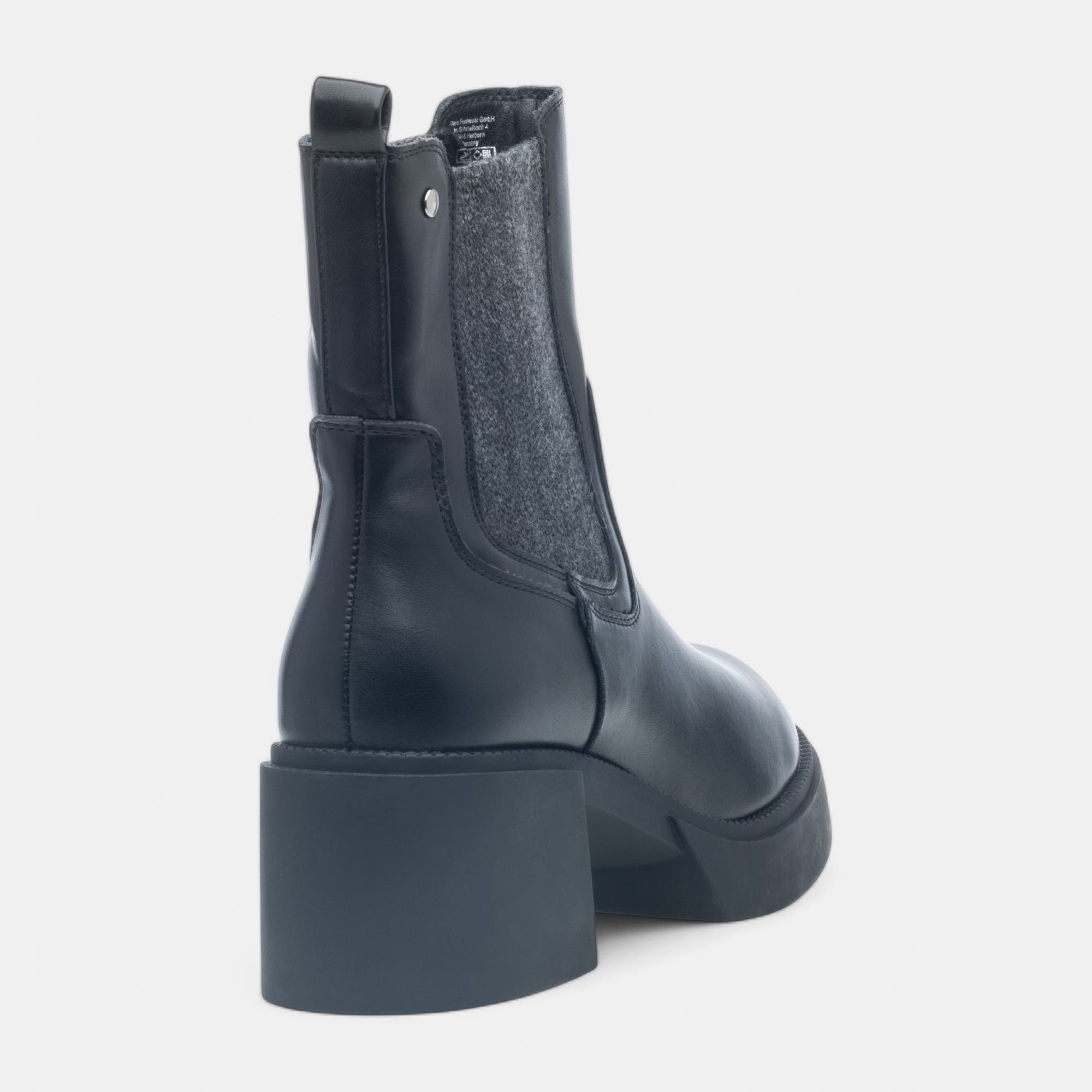 Boots chelsea à talon Femme noir