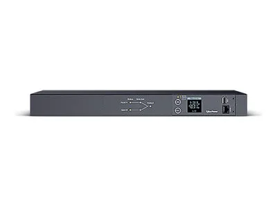 CyberPower Metered ATS Series PDU24005 - Strømfordelingsenhed (rackversion) - AC 200-240 V - 1-faset - serial - input: 2 x IEC 60320 C20 - output-stikforbindelser: 10 (2 x IEC 60320 C19, 8 x IEC 60320 C13) - 1U - 3.05 m ledning - sort