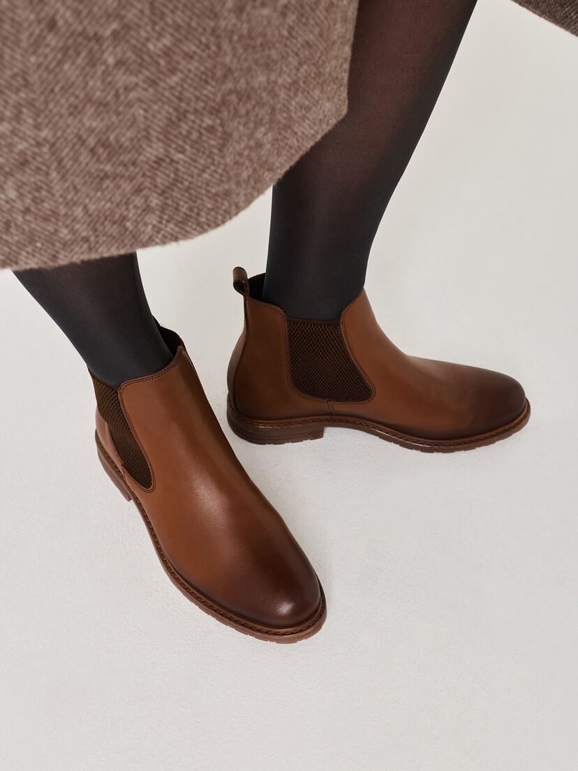 Leren Chelseaboot - bruin