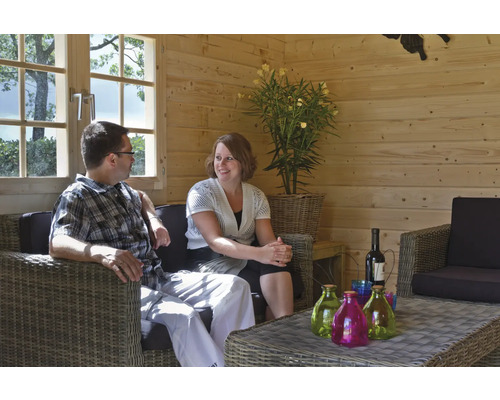 Outdoor Life Colorado tuinhuis met vloer en dakshingles, 675 x 490 cm, naturel