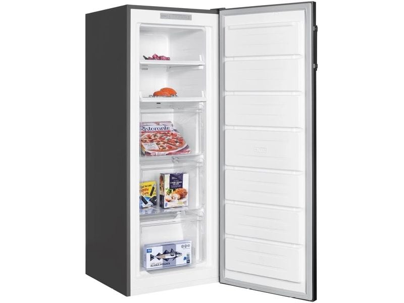SPC Gefrierschrank H-GS3450 INOX-Look Rechts/Wechselbar Freistehender Gefrierschrank