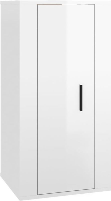 vidaXL - Tv-wandmeubel - Hoogglans Wit - 40x34,5x80 cm