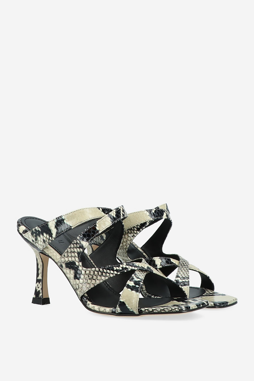 Go Flex python leather heeled sandals