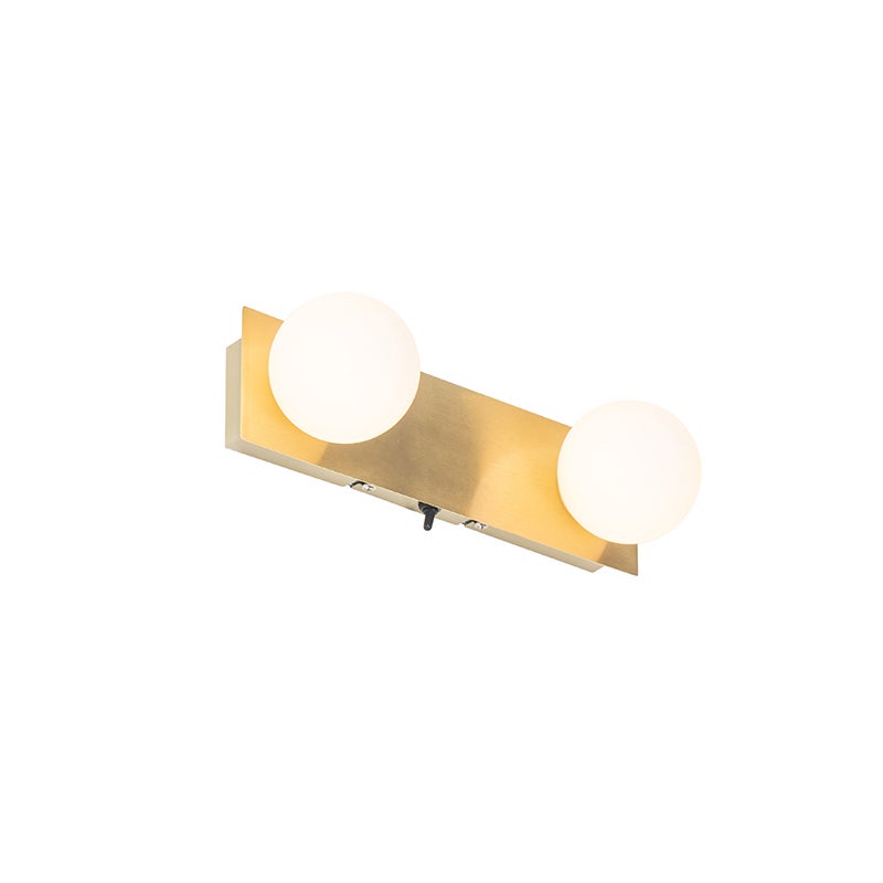 Moderne wandlamp, goud, 28 cm, IP44, 2-lichts - Cedaric
