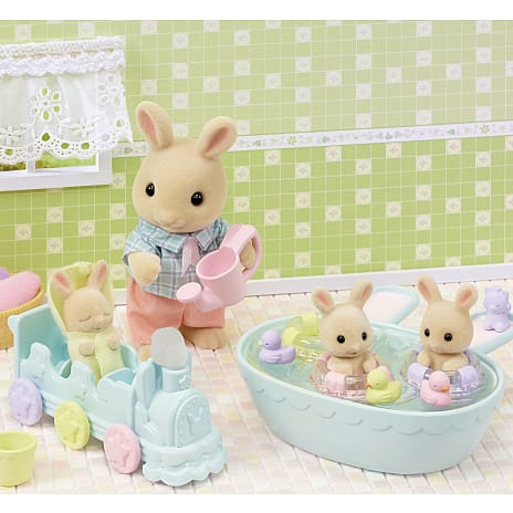 Sylvanian Families trillingernes badesæt