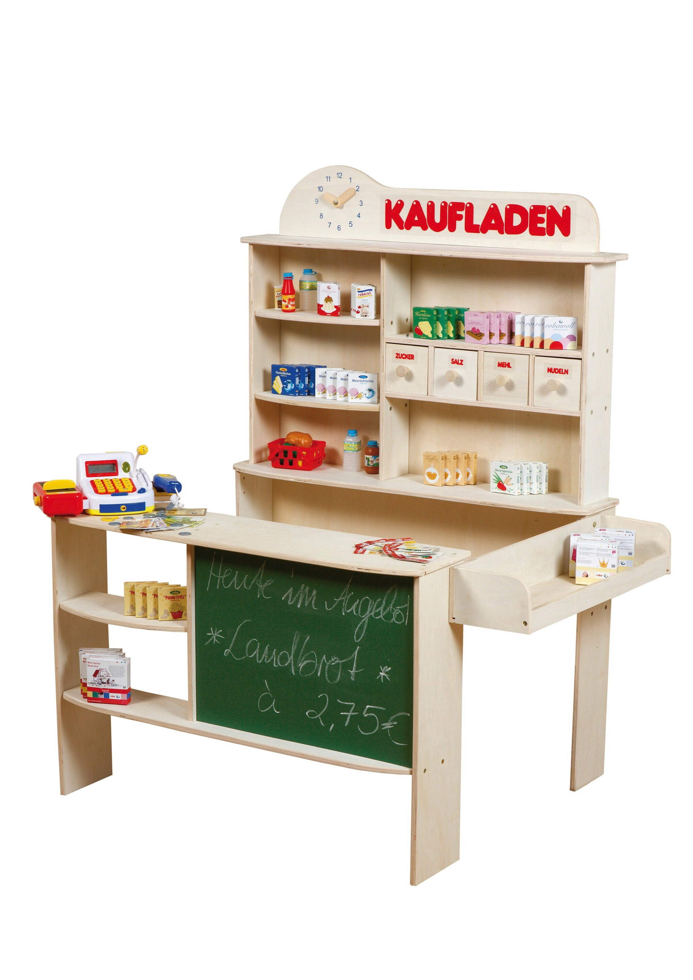 roba Verkaufsstand, 4 Holzschubläden