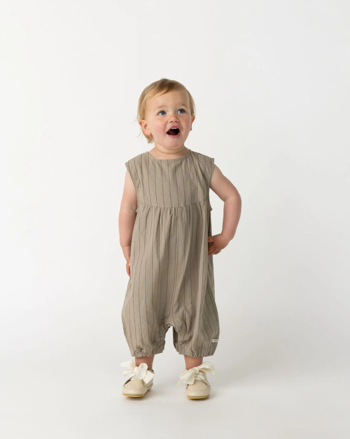 Salotte Playsuit | Dusty Green – Thyme Striped