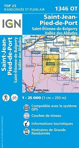 IGN - TOP 25 1346 OT ST JEAN PIED PORT 1 25 000