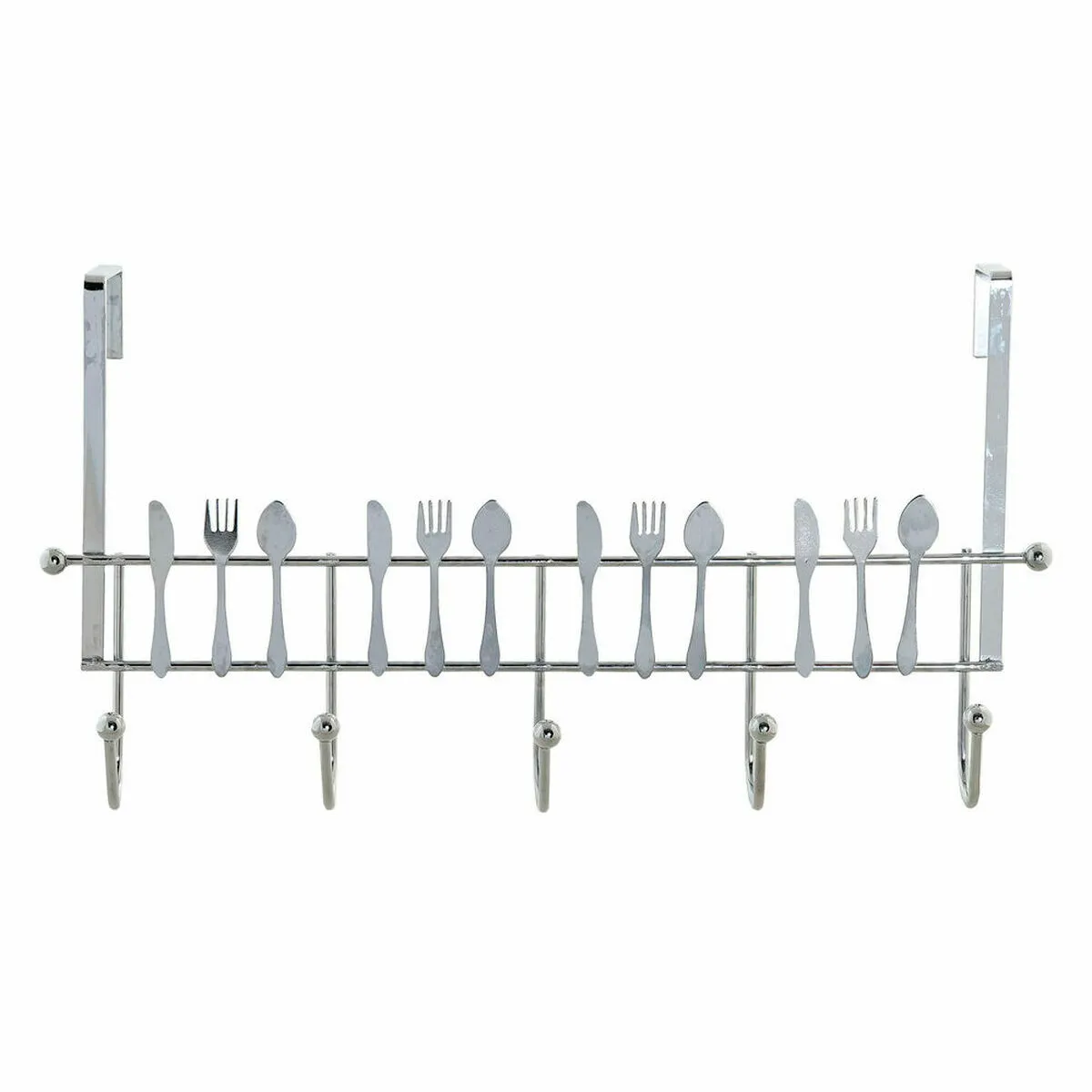 DKD Home Decor Porte-manteaux pour portes - Argenté