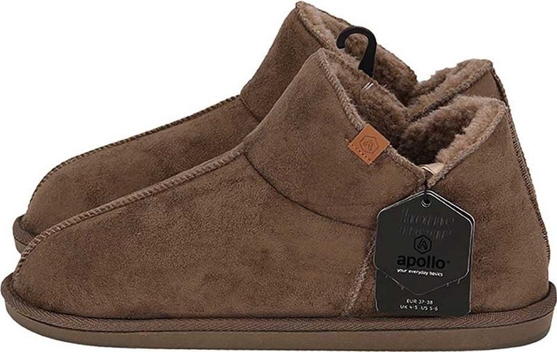 Hoge Sloffen - Suede - Taupe - Dames