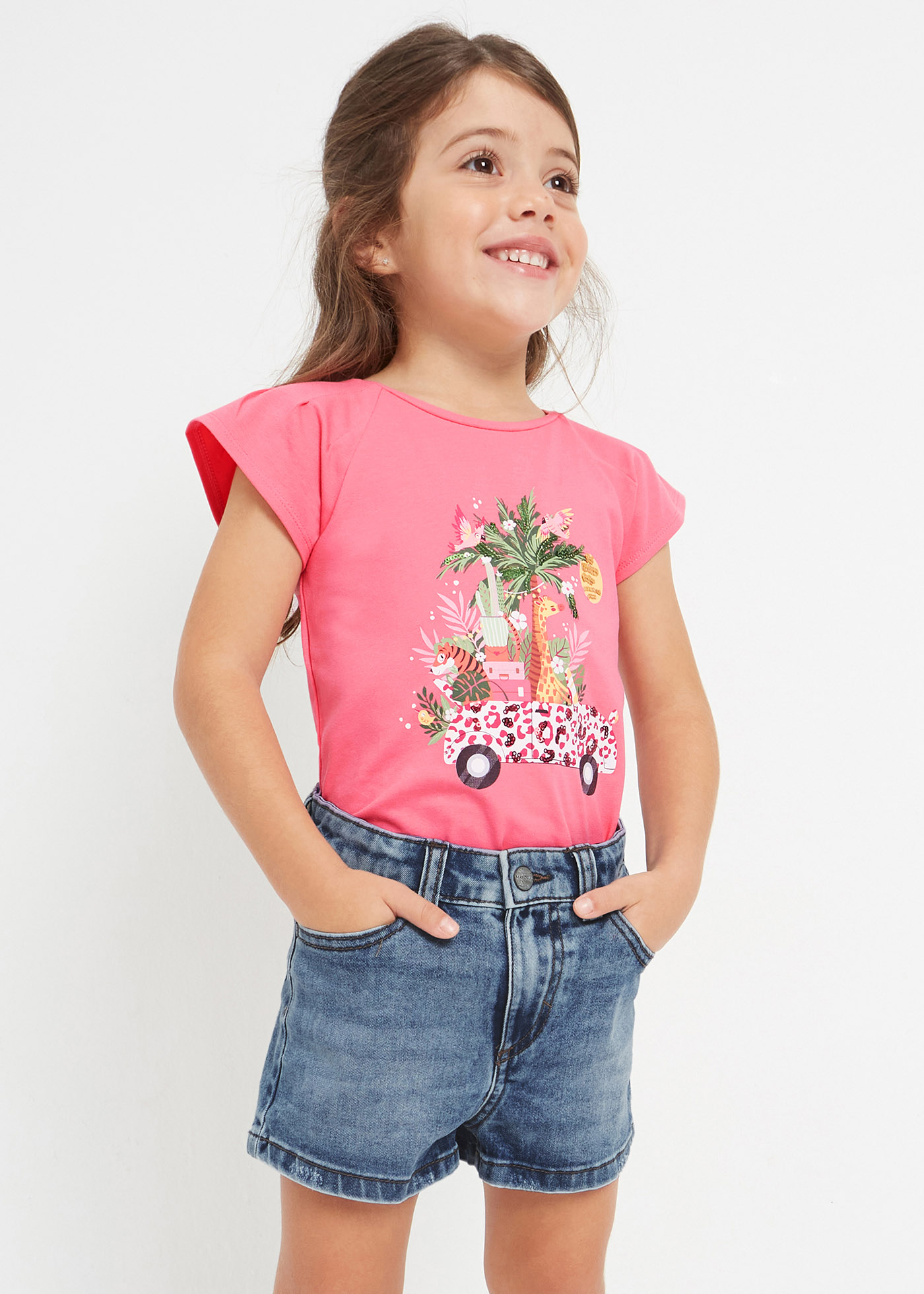 Shorts jeans para meninas