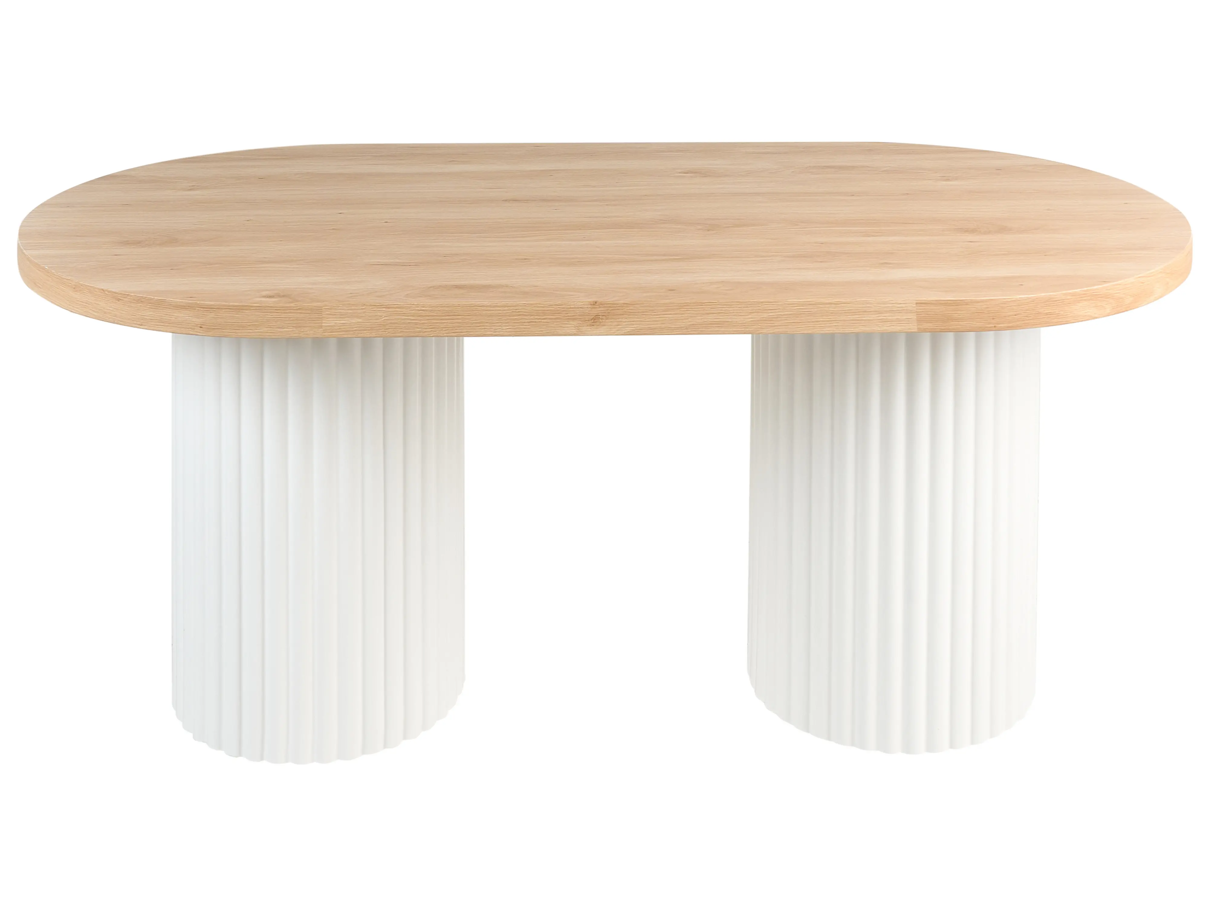Eettafel SHERIDAN Lichtbruin/wit 90 cm 180 cm