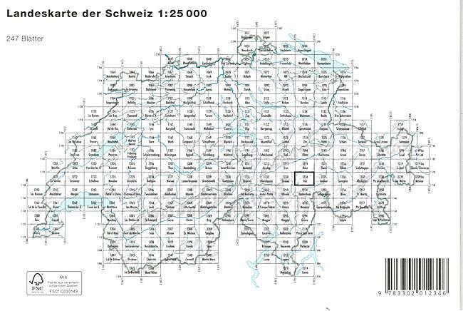 BUNDESAMT - 1234 VALS ECHELLE 1 25 000