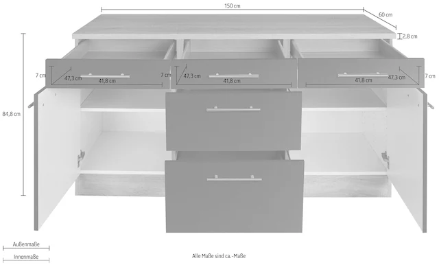 OPTIFIT Unterschrank »Kalmar« , Breite 150 cm