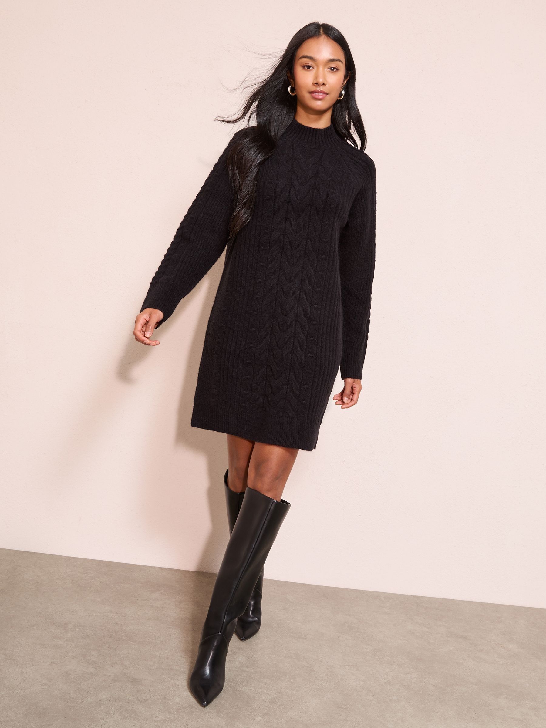 Zwart - Friends Like These Honeycomb Detail Mini Dress