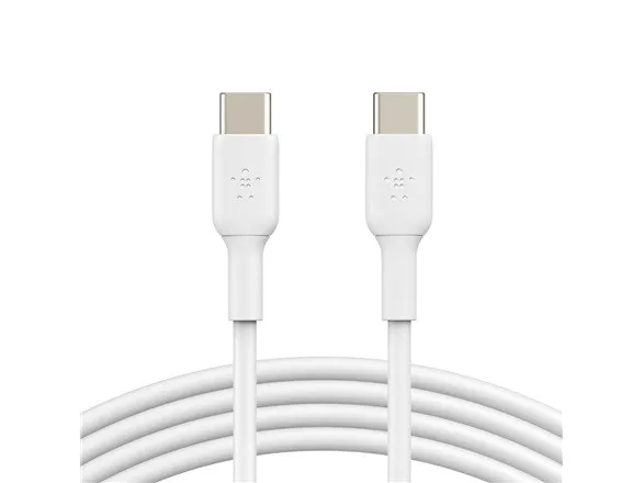 Belkin BoostCharge - USB-kabel - 24 pin USB-C (han) til 24 pin USB-C (han) - 2 m - hvid