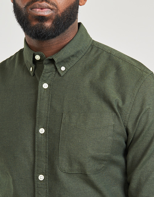 Jack & Jones - JJEOXFORD SHIRT LS - Kaki