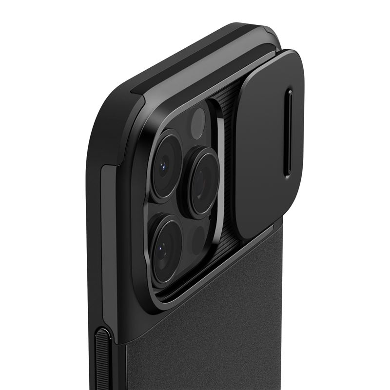 iPhone 16 Pro Max Optik Armor MagSafe Case Hülle mit Cam-Slider (ACS08015) - Schwarz